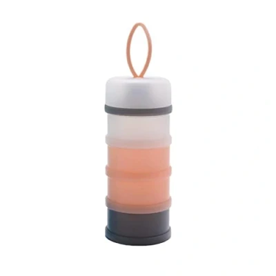 Afbeelding van Melkpoederdispenser voor baby&#039;s, draagbare melkopslagcontainer, container voedselopslag poeder reizen en buitenactiviteiten (roze)