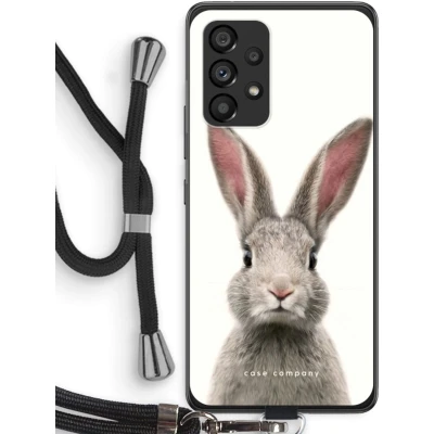 Afbeelding van Case Company® hoesje met Koord geschikt voor Samsung Galaxy A53 5G Daisy Telefoonhoesje Zwart Bescherming aan alle Kanten en Over de Schermrand