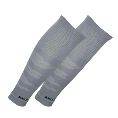 Afbeelding van Tapedesign Tubes Pro 1 paar voetbalsokken (zonder sokken) grijs voor dames, heren en kinderen voetbalmouwen scheenbeschermers lange op de knie