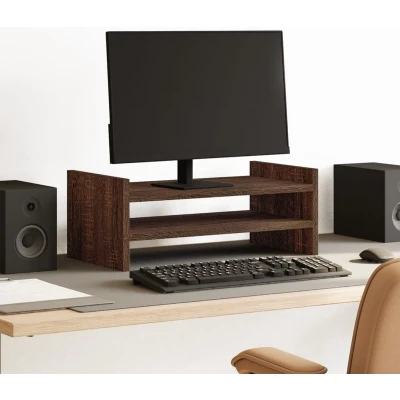 Afbeelding van vidaXL Monitorstandaard 50x27x20 cm bewerkt hout bruin eikenkleurig