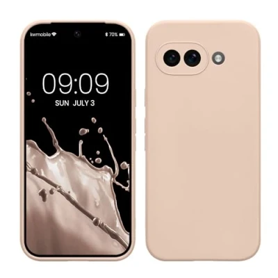 Afbeelding van kwmobile telefoonhoesje geschikt voor Google Pixel 9a Hoesje smartphone Precisie camera uitsnede In kokosmelk