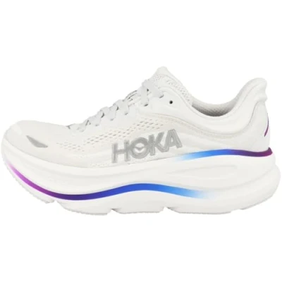 Afbeelding van HOKA Bondi Hardloopschoenen voor op de weg, Dames, Maat: 38, Cosmic grey/white Textiel/ synthetisch