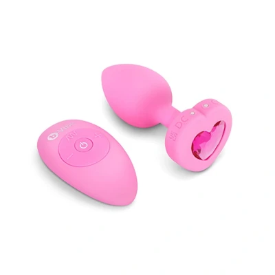 Afbeelding van B VIBE Vibrerende ButtPlug Hartje M/L Rood GRATIS TOY bij iedere bestelling v.a. 40,