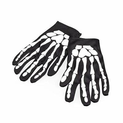 Afbeelding van Bristol Novelty Ba101 Skelethandschoenen, wit, 22,9 cm Halloween, Wit.