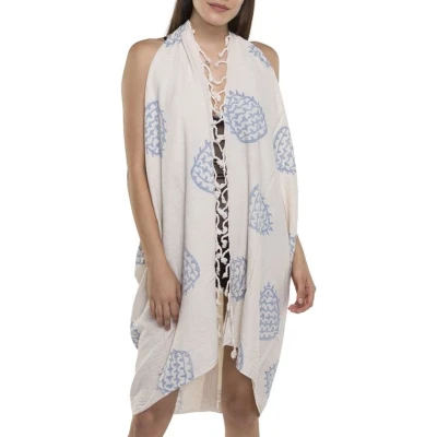 Afbeelding van Pareo Tuniek Hand Printed Blue van Lalay