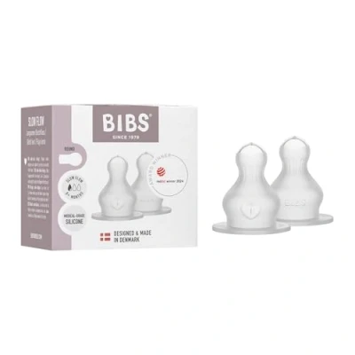 Afbeelding van BIBS Flesspeen Rond Slow Flow 2 Pack Silicone