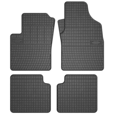 Afbeelding van M MOTOS Rubberen vloermat voor Fiat 500 C sinds 2007, verbeter je reiscomfort met de zwarte antislipmat, automat alle weersomstandigheden, bescherming tegen vuil