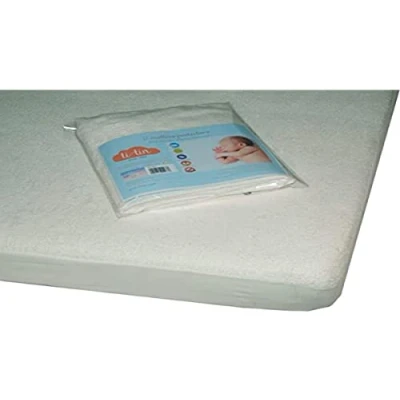 Image de Ti TIN, Lot de 2 Protèges matelas pour Lit Enfant/Bébé, 50x80 cm Protège Doux, Respirant, Imperméable et Antibactérien 100% Coton Doublure en Polyuréthane Tissu Éponge Couleur Blanc
