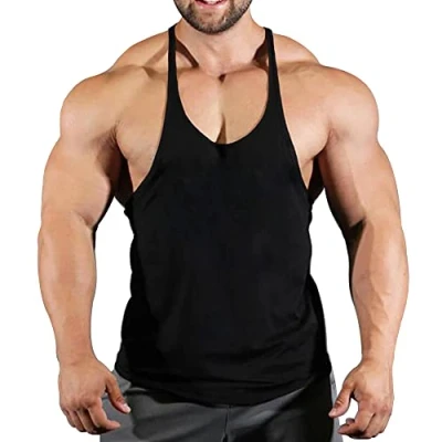 Afbeelding van Tanktop voor heren, van puur katoen, Zwart