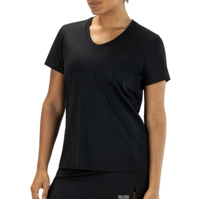 Afbeelding van SJENG SPORTS ines tee Tennis t shirt korte mouw dames Zwart