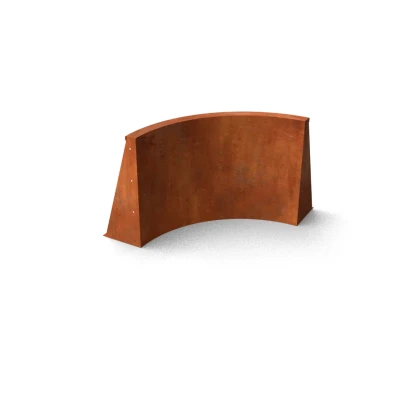 Afbeelding van Fronta Keerwanden cortenstaal binnenbocht L50 x B50 H20 cm Geroba