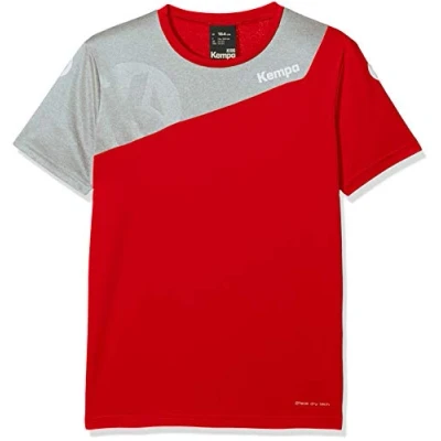 Afbeelding van Kempa Core 2.0 Shirt Kind Rood Donker Grijs Melange Maat 116