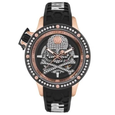 Afbeelding van Philipp Plein Rich PWUAA0223 Horloge Siliconen Zwart Ø 46 mm