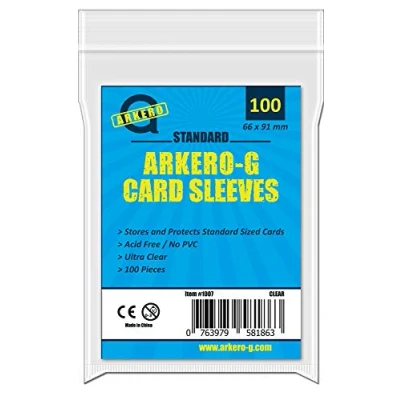 Afbeelding van Arkero G® 100 stuks standaard zachte hoezen 1 verpakking transparante voor MTG Magic &amp; Pokemon kaarten
