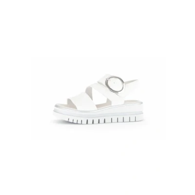 Afbeelding van Gabor Sandalen met plateauzool, Dames, Maat: 38, Weiss Schoenen