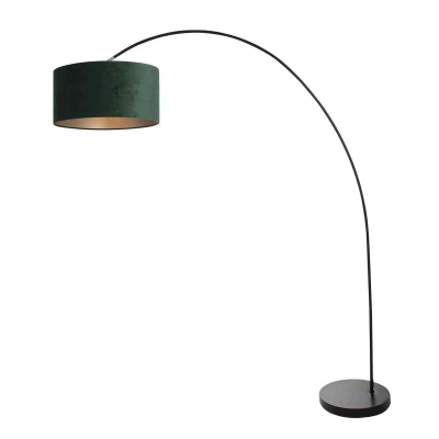 Afbeelding van Mexlite Booglamp Solva Zwart Velours Groen