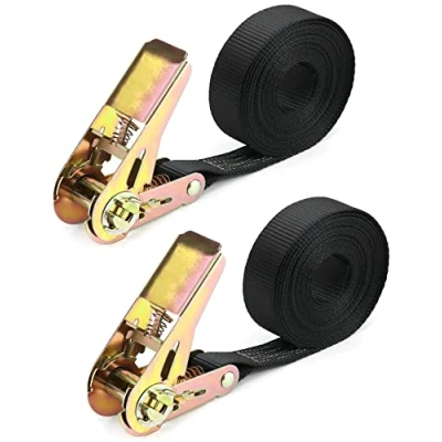 Afbeelding van QWORK® 2 stuks 6 m x 25 mm zware spanbanden voor motorfiets, auto, aanhanger, huis