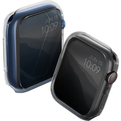 Afbeelding van UNIQ Glazen Apple Watch Series 7/8 41 mm kast. Dual Pack helder rook/helder rook