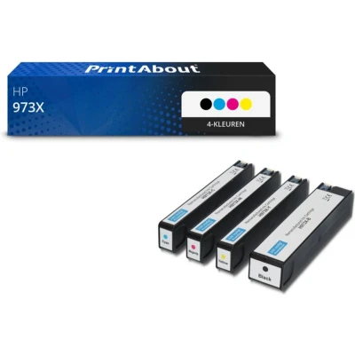 Afbeelding van Huismerk HP 973X (L0S07AE) Inktcartridge 4 kleuren Voordeelbundel Hoge capaciteit