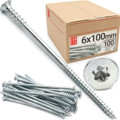 Afbeelding van 100 stuks afstandsschroeven verzinkt 6 x mm