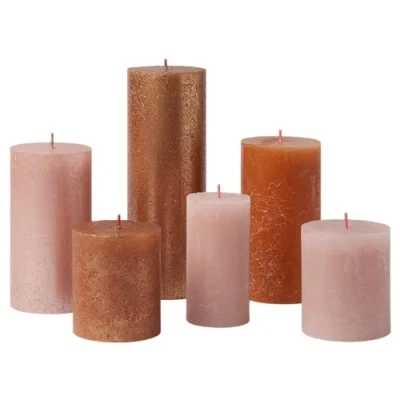 Afbeelding van Bolsius Stompkaarsen Set Rustiek Cosy Copper