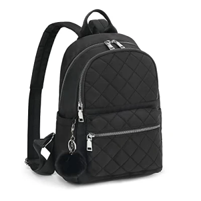 Afbeelding van TAN.TOMI Kleine damesrugzak, stadsrugzak, waterdichte rugzakken, dagpacks, handtassen, rugzak voor casual, school, reizen, wandelen, werk, Schwarz, S