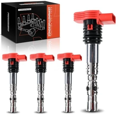 Afbeelding van 4 x bobine compatibel met A4 8E2 8E5 8H7 B6 8EC 8ED 8U B7 A6 4B C5 4F2 4F5 C6 A8 4E 2000 2006 06C905115M