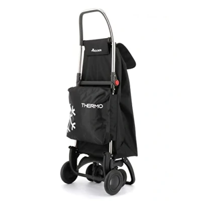 Afbeelding van ROLSER I MAX Thermo Zen trolley, 4 wielen, 2 draaibaar, opvouwbaar, zwart