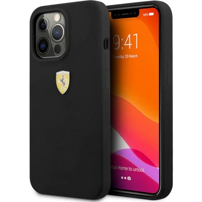 Afbeelding van Ferrari Silicone Back Case Geschikt voor Apple iPhone 13 Pro (6.1&quot;) Zwart