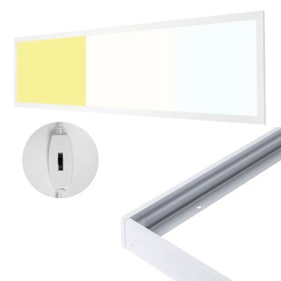 Afbeelding van Led paneel 30x120 opbouw 3 kleuren 3000K/4000K/6000K Pro (dimbaar)