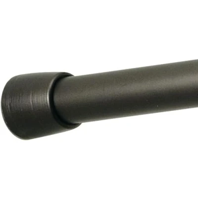 Afbeelding van iDesign 78571 Douchegordijnstang, gemiddelde lengte, telescoopstang van metaal zonder boren, voor badkamer en douche, bronskleurig, 109 191 cm