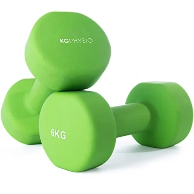 Afbeelding van Hantelset met A3 poster Neoprene Kurzhanteln 2er Set Fitness Gewichte aus Gusseisen Schweißabweisendes Kurzhantelset für Frauen und Männer