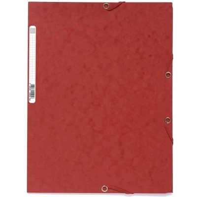 Afbeelding van EXACOMPTA Elastisch shirt 3 flappen 24 x 32 Glanzende kaart 390G Rood