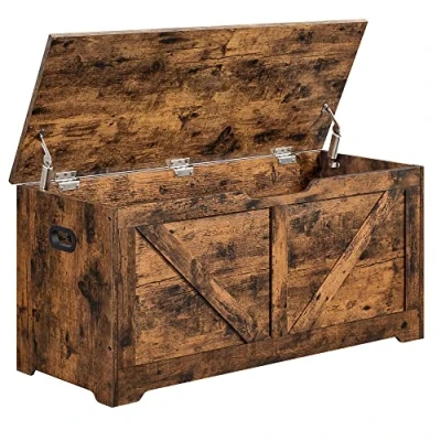 Afbeelding van VASAGLE LSB060T01 Opbergkast met opbergruimte Landhuisstijl Veiligheidsscharnieren Vintage bruin 100 x 40 46 cm