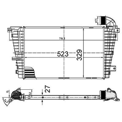 Afbeelding van MAHLE ORIGINAL CI 513 000S Intercooler OPEL: Astra H Caravan