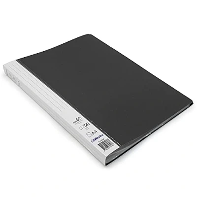 Image de Waytex 931335N Protège Documents A4 120 vues Premium en Polypropylène Opaque Identifiable 60 Pochettes transparentes Noir