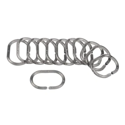 Image de Lot de 12 Anneaux Rideau Douche Translucides Vitamine II 6cm Anthracite
