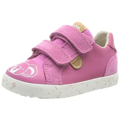 Afbeelding van Geox Baby Meisjes Sneaker B Kilwi Girl wit Fuchsia 24 EU, fuchsia,