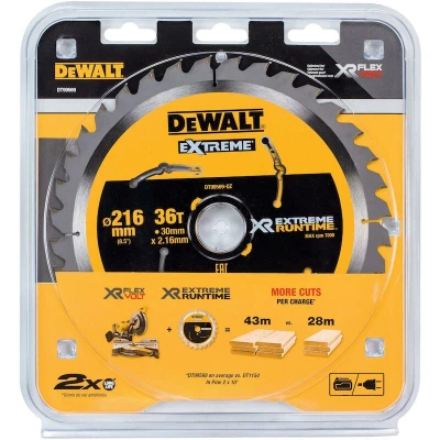 Afbeelding van DeWalt DT99569 XR Cirkelzaagblad 216 x 30 36T Hout