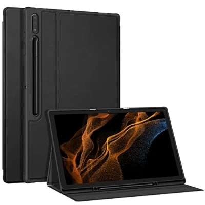 Afbeelding van Fintie Hoes voor Samsung Galaxy Tab S8 Ultra 14,6 inch 2022 SM X900 / X906, zachte TPU achterkant, beschermhoes met S Pen standaard en Auto Sleep Wake, zwart