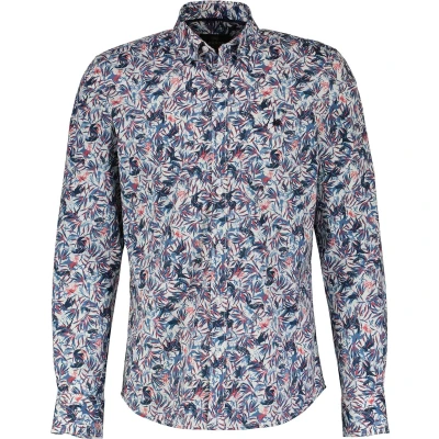 Afbeelding van LERROS Overhemd Allover Print Blauw/dessin XL