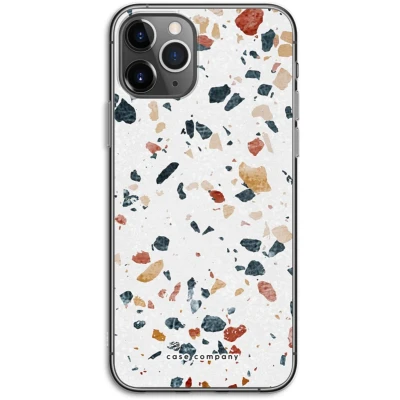 Afbeelding van Case Company® hoesje geschikt voor iPhone 11 Pro Terrazzo N4 Soft Cover Telefoonhoesje Bescherming aan alle Kanten en Schermrand