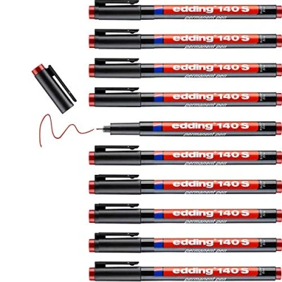 Afbeelding van Permanent OHP Marker Edding 140S Rood
