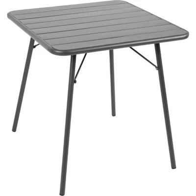 Afbeelding van Bolero vierkante stalen tafel grijs 70cm