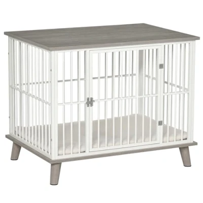 Afbeelding van PawHut Verhoogde design hondenkooi D02 069V01