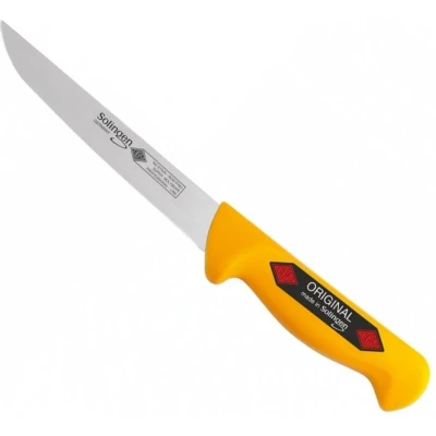 Afbeelding van Eikaso Solingen Uitbeenmes 21 cm Stijf Breed Lemmet Ergonomisch Geel Handvat