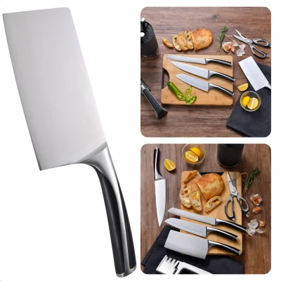 Afbeelding van Cheqo® PRO Hakmes 17 cm RVS Keukenbijl Geschikt voor Fijnhakken, Snijden, Pletten &amp; Splijten Meat Chopper Hakbijl