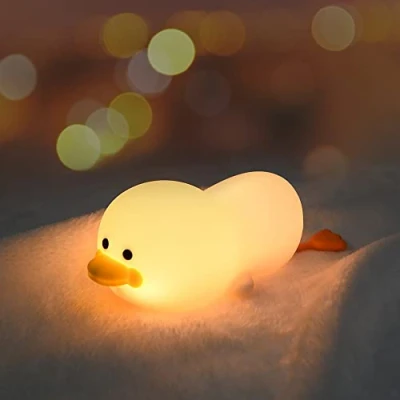 Afbeelding van Vicloon nachtlampje voor kinderen, siliconen lamp, 9 kleuren, oplaadbaar via USB, kan tijdgestuurd worden, decoratieve lamp decoratie, Kerstmis, slaapkamer,
