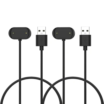 Afbeelding van MoKo Set van 2 opladers, compatibel met Amazfit GTR 4/3/3 Pro/GTS 4/3/T Rex 2, magnetisch laadstation USB oplaadkabel 100 cm, zwart