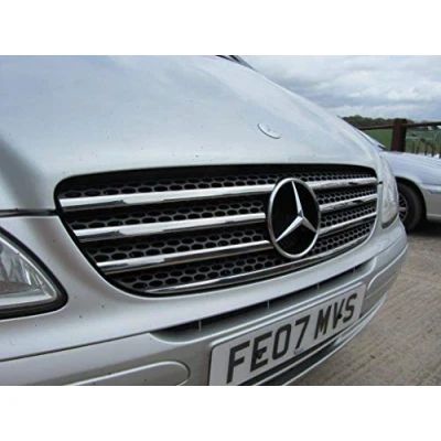 Afbeelding van Vito W639 (2003 2010) frontrooster, roestvrij staal, verchroomd, 7 delig